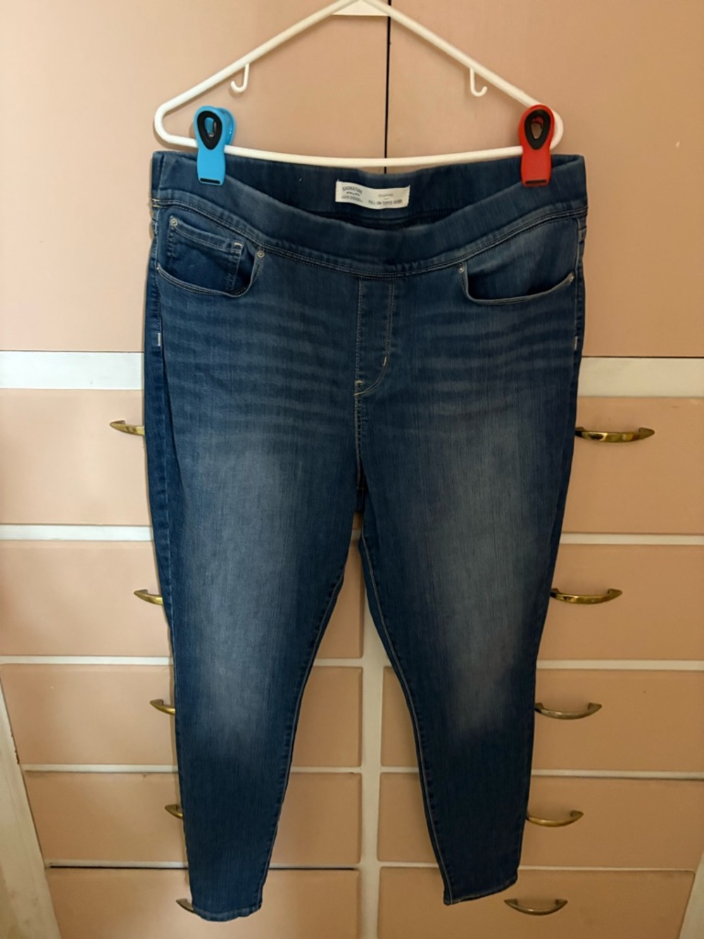 Signature by Levi Strauss Dark Blue Stretch Skinny Jeans